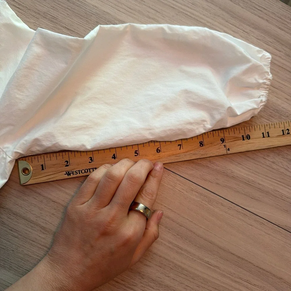 $785 KALITA Cotton Tiered V-Neck Maxi Dress White XS Mended European Summer - Picture 7 of 8